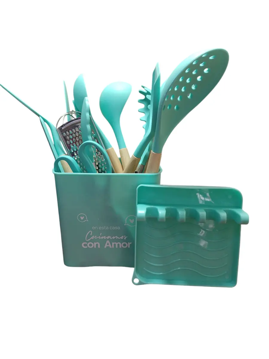SET UTENSILLOS DE SILICONA X16PCS