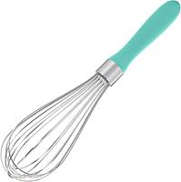 Batidor de huevo de acero inoxidable, batidora giratoria a mano, espumador de leche versátil, agitador de mano para mezclar, batir, batir y remover (12 pulgadas)