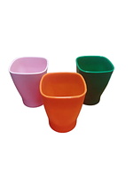 VASO CUADRADO PLÁSTICO 